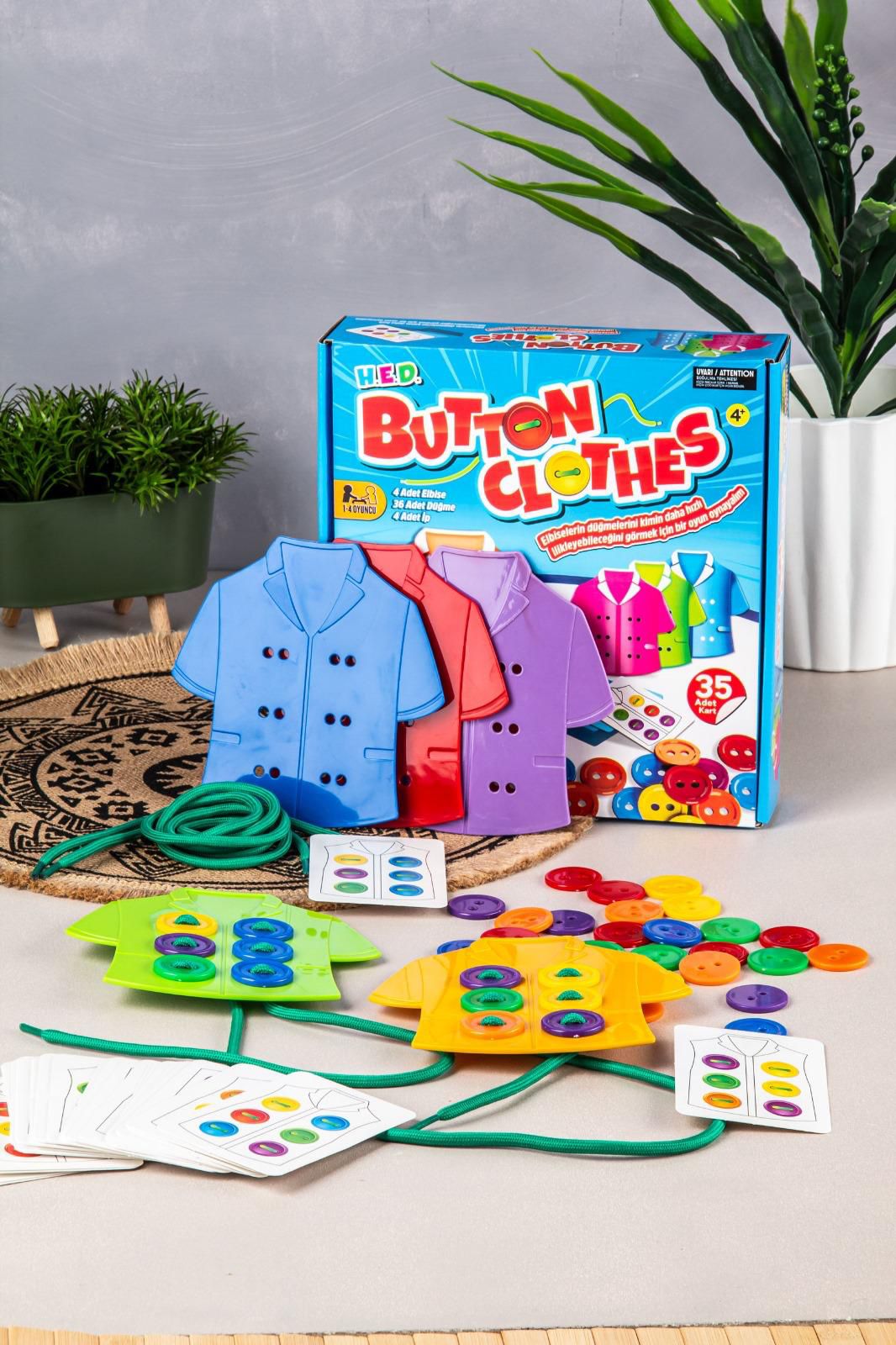Button Clothes Dikkat Refleks Geliştirici Kutu Oyunu